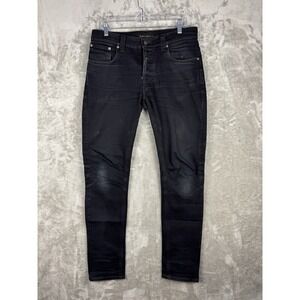 Nudie Jeans Co Grim Tim Jeans Black Cotton Jeans Mens Size 32 (Fits 32x32)